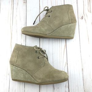 TOMS Wedge Booties Size 7.5